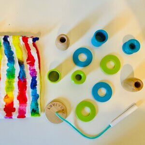 LOVEVERY Threadable Bead Kit with Drawstring Bag